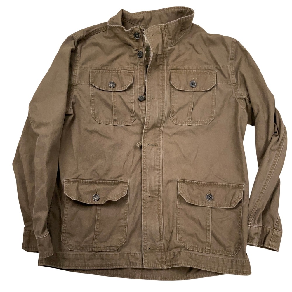 American Eagle Field Jacket Mens Large Brown Military Utility Canvas